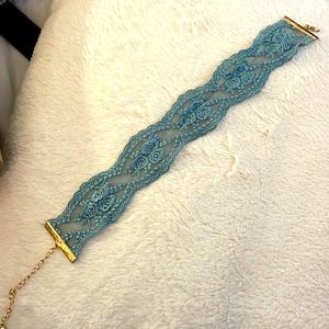 Cute blue lace choker